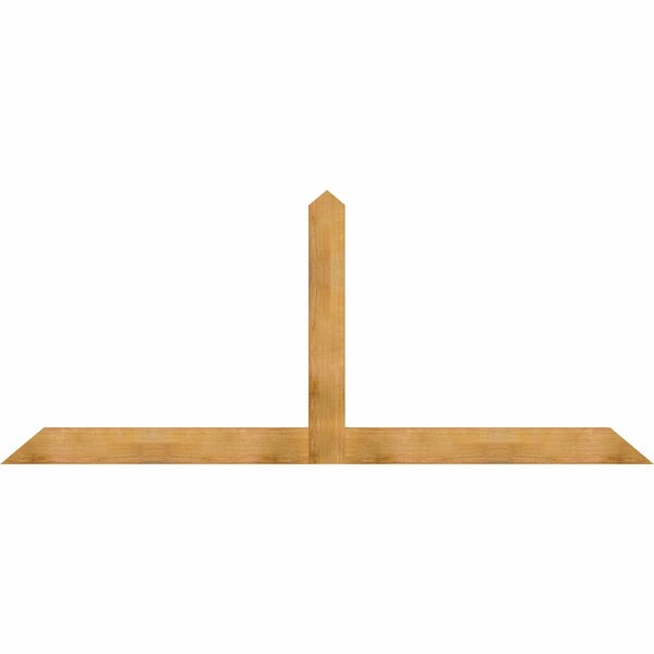 Ekena Millwork Portland Rough Sawn Timber Gable Bracket, Western Red Cedar, 108"W x 45"H x 2"D x 6"F, 10/12 Pitch GBW108X45X0206POR00RWR - main